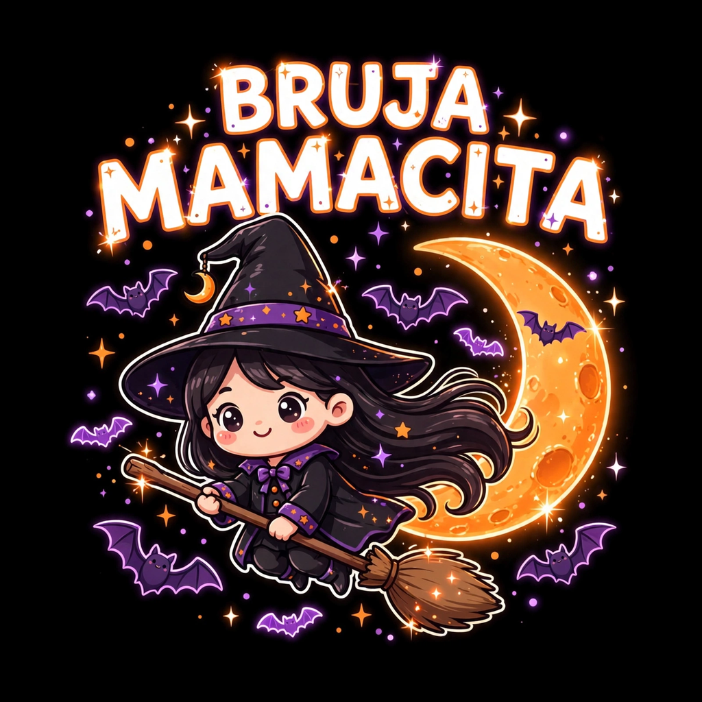 Bruja Mamacita Halloween T-Shirt Black - Cute Witch Mamacita Tee