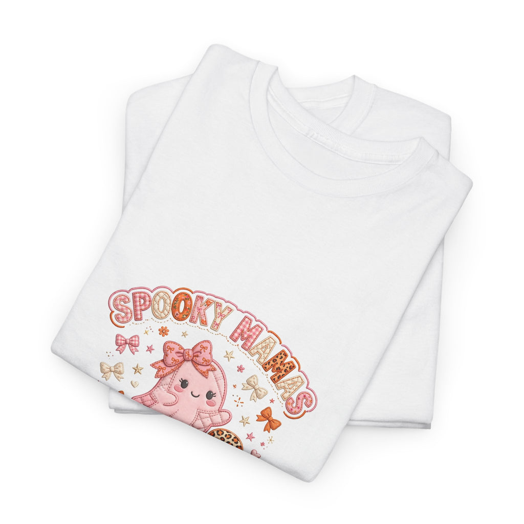 Spooky Mamas Social Club Halloween T-Shirt - Coquette Ghost Tee