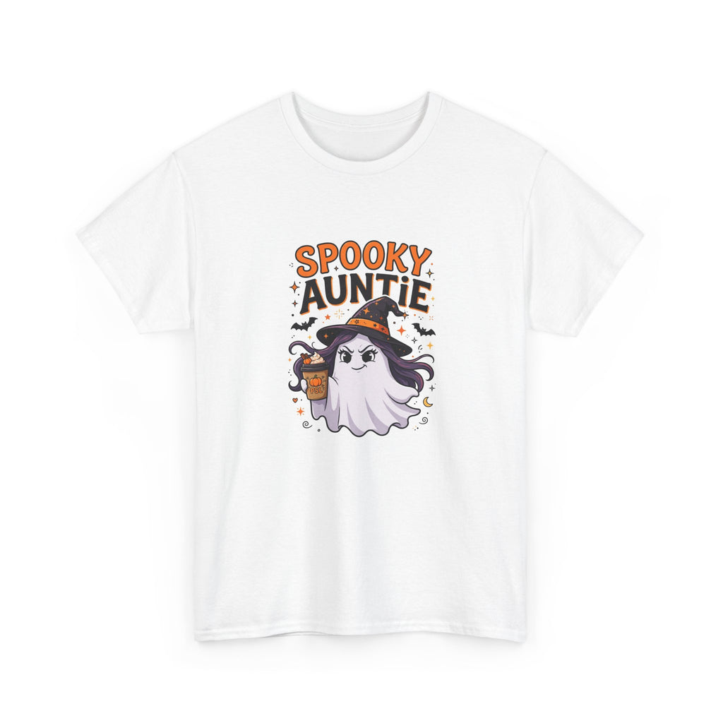 Spooky Auntie Halloween T-Shirt - Sassy Witch Ghost Tee