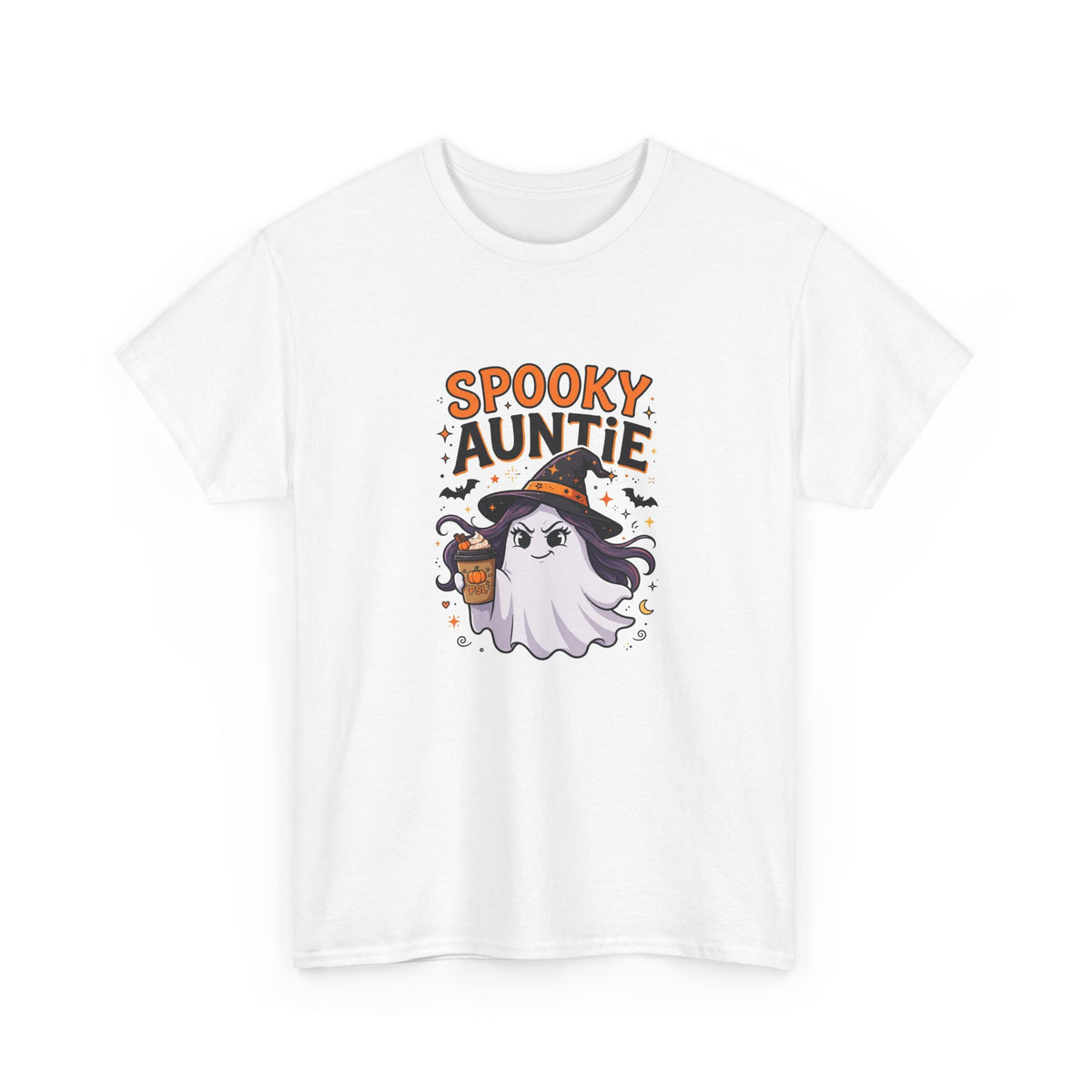 Spooky Auntie Halloween T-Shirt - Sassy Witch Ghost Tee