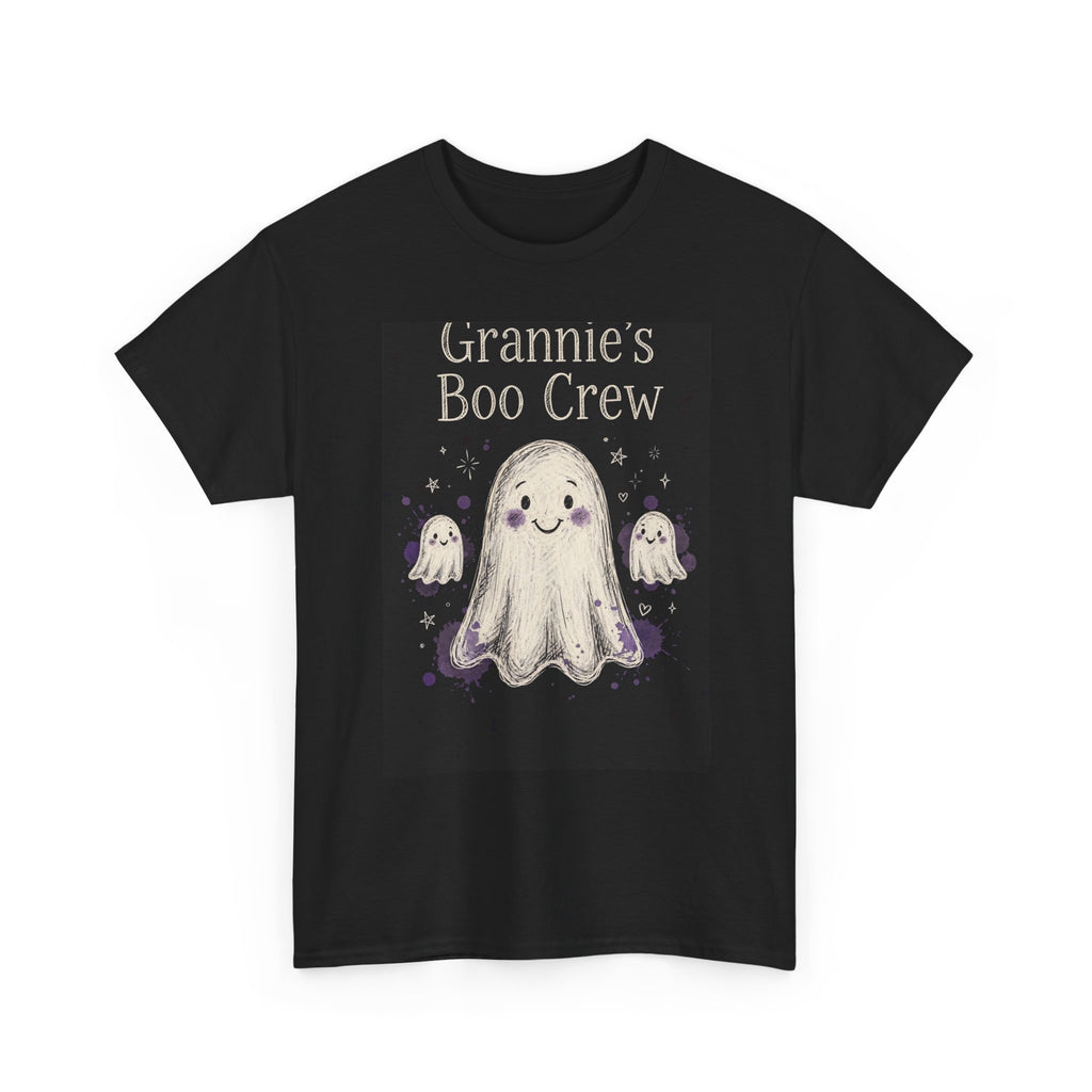 Grannie's Boo Crew Halloween T-Shirt - Chalk Ghost Black Tee