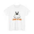 Spooky Cat Mom Halloween T-Shirt - Ghost Cat Black Cat Tee