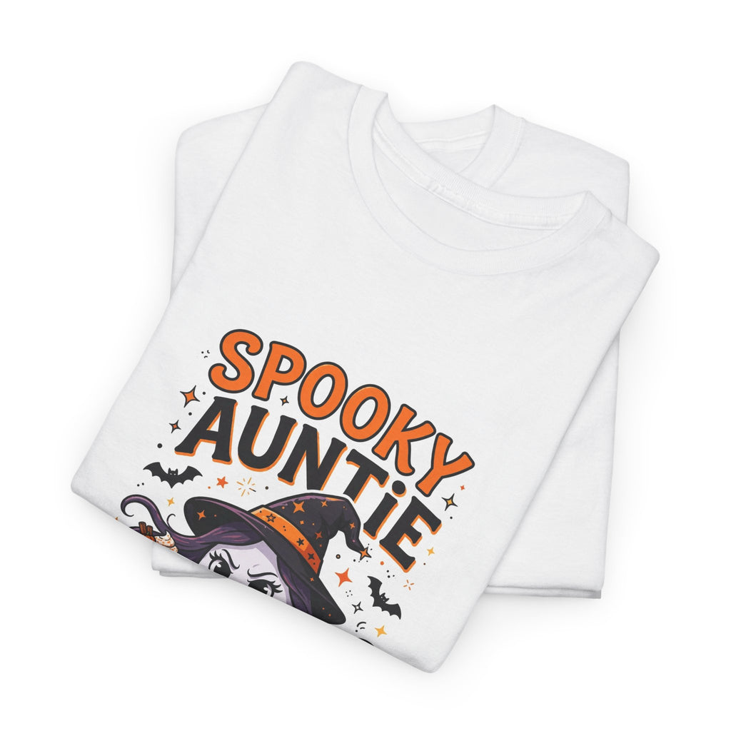 Spooky Auntie Halloween T-Shirt - Sassy Witch Ghost Tee