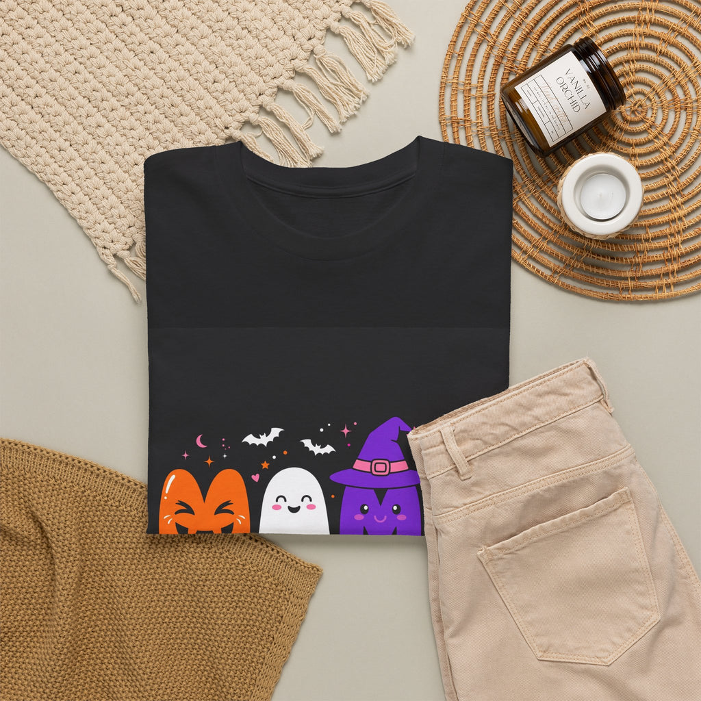 Halloween Mama Letters T-Shirt Black - Spooky Mama Icons Tee
