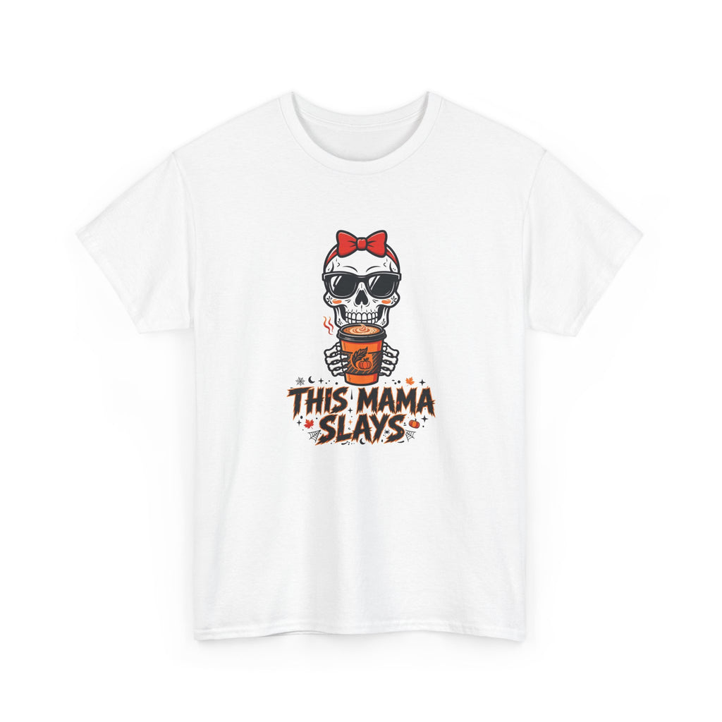 This Mama Slays Halloween T-Shirt - Skeleton Mama Tee