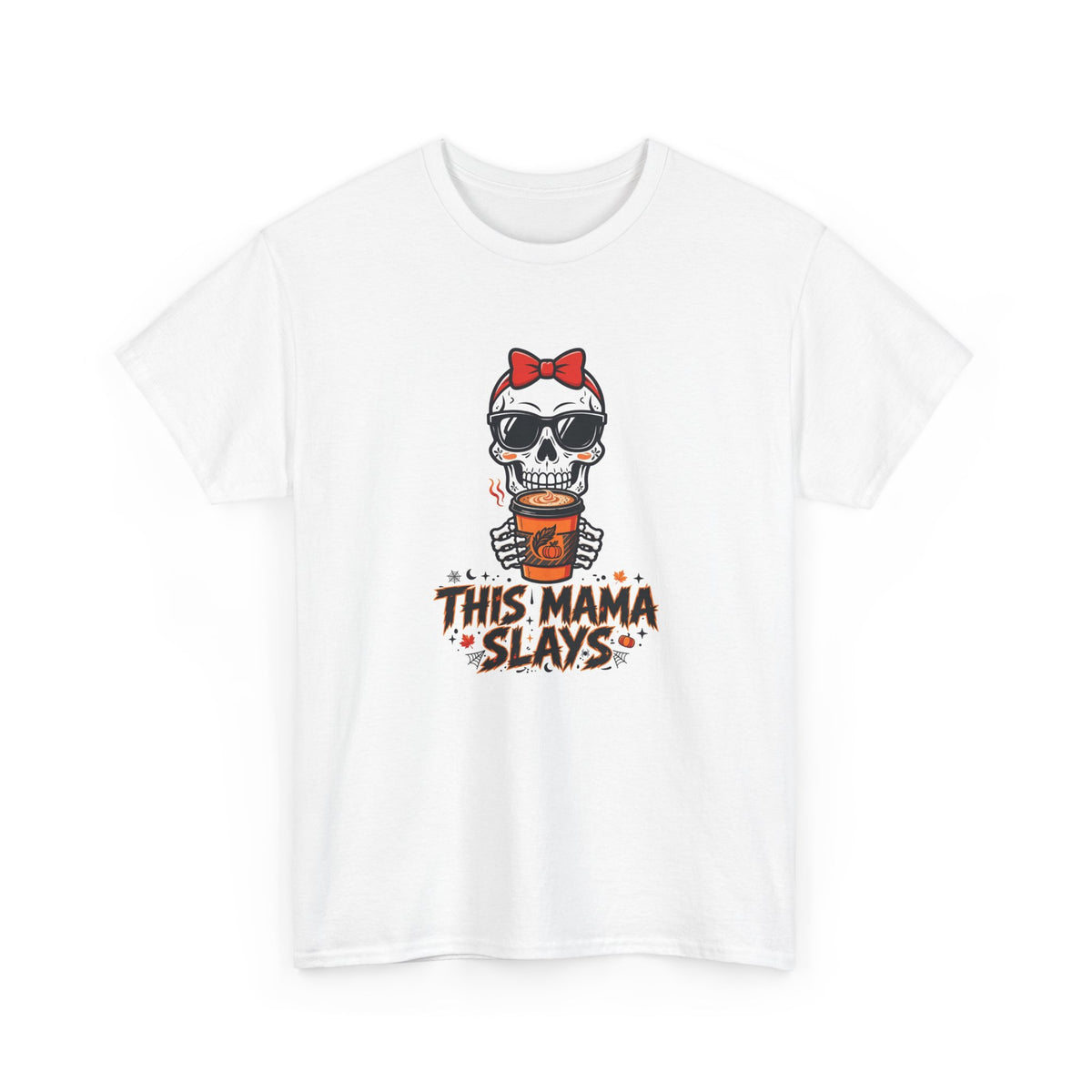 This Mama Slays Halloween T-Shirt - Skeleton Mama Tee