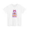 Ghost Mama Halloween T-Shirt - Cute Pink Bow Ghost Tee