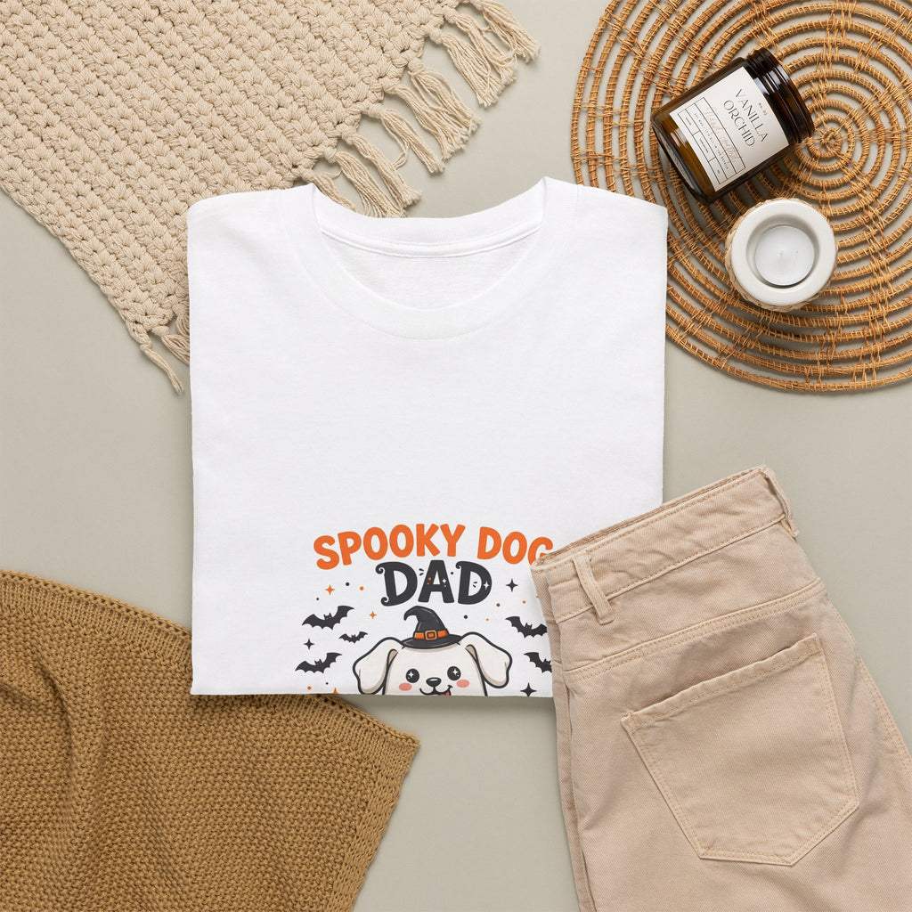 Spooky Dog Dad Halloween T-Shirt - Cute Ghost Dog Tee