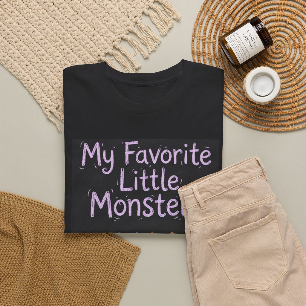 My Favorite Little Monsters Halloween T-Shirt - Chalk Monsters Black Tee