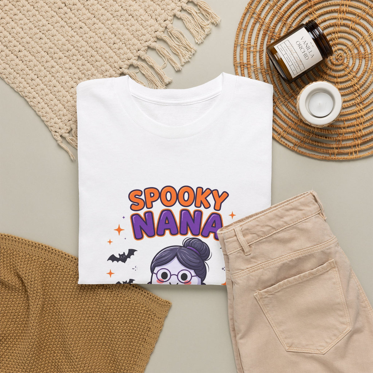 Spooky Nana Halloween T-Shirt - Cute Ghost Nana Tee
