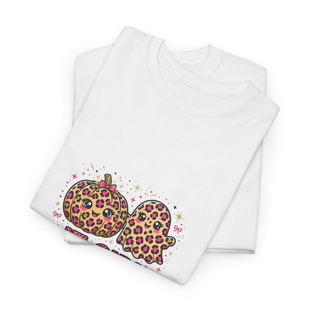 It Girl of Spooky Season Halloween T-Shirt - Leopard Pumpkin Tee