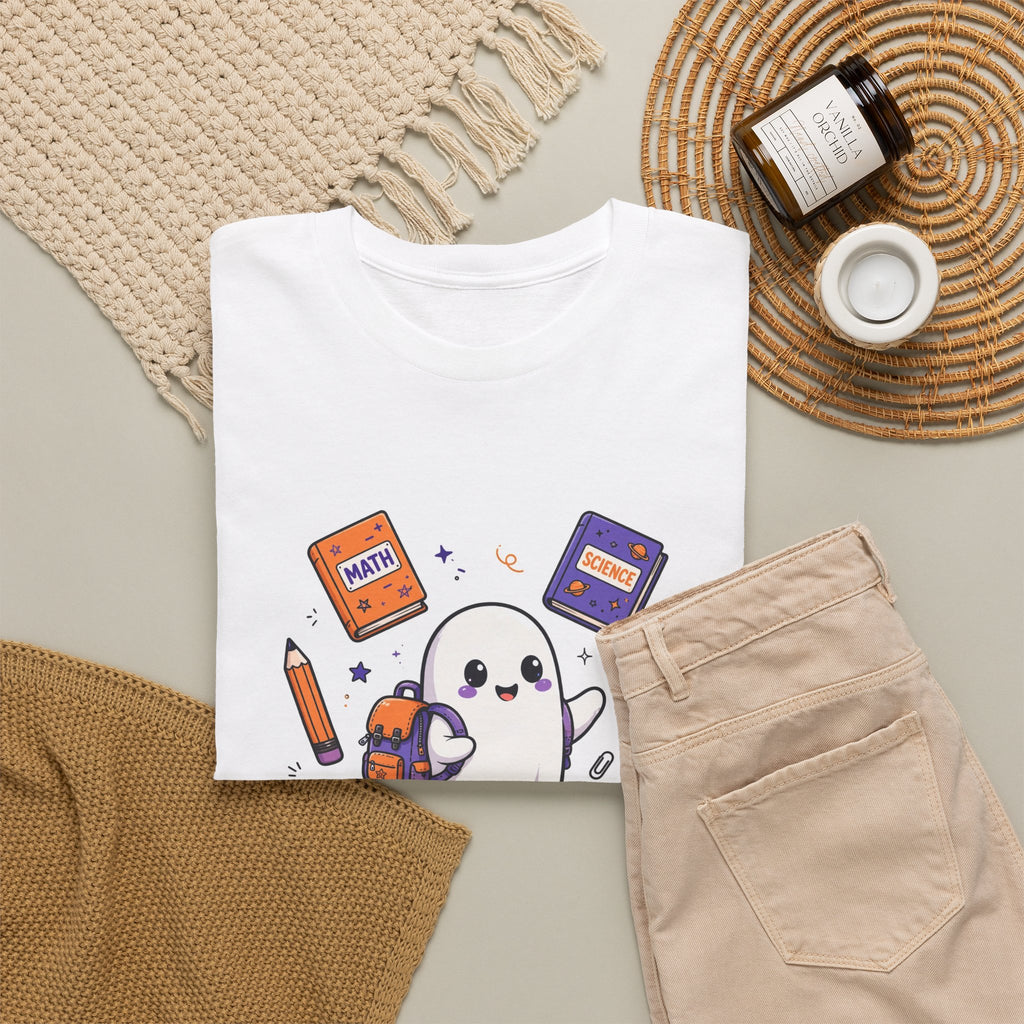 Haunted by Homework Halloween T-Shirt - Kid Ghost Tee