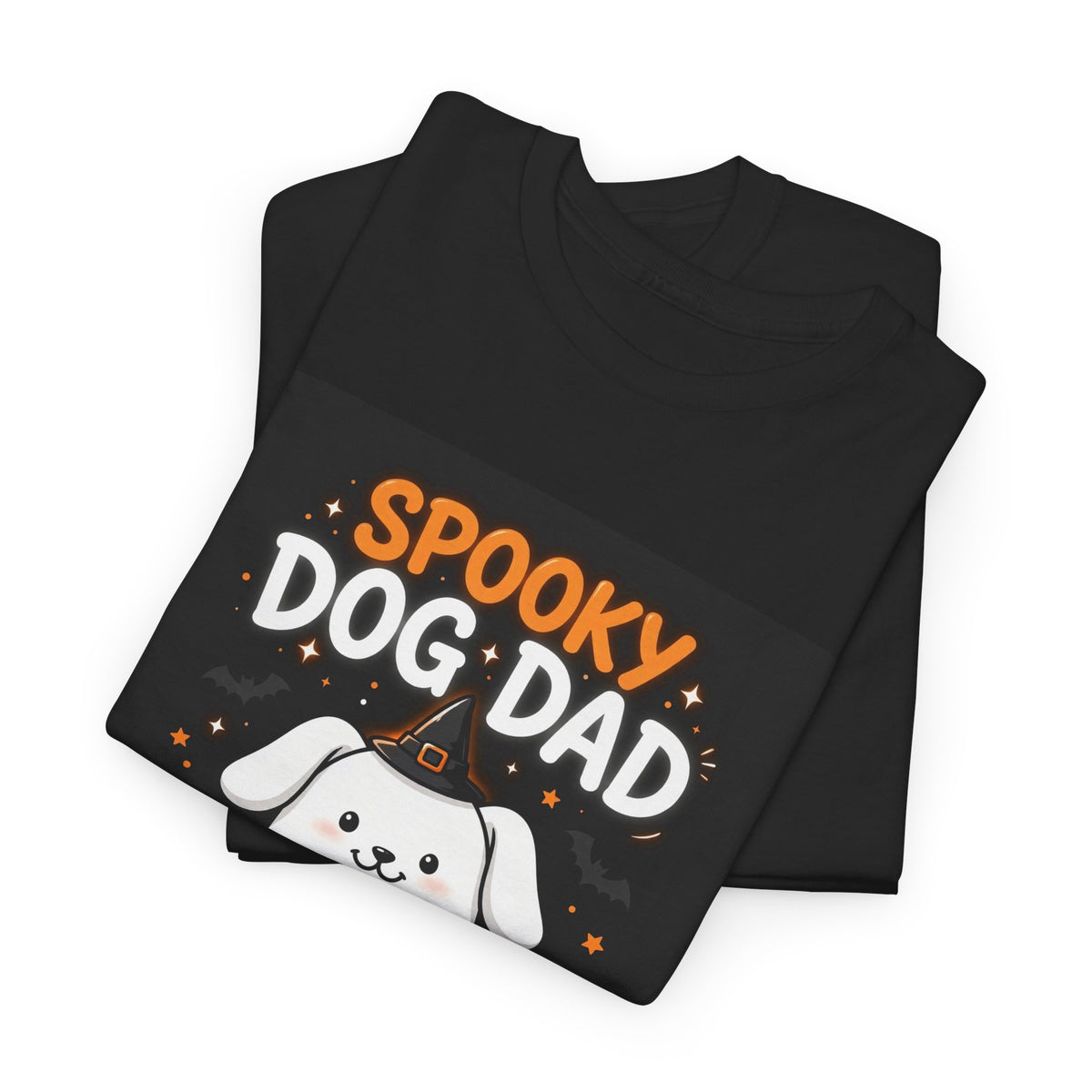 Spooky Dog Dad Halloween T-Shirt Black - Cute Ghost Dog Tee