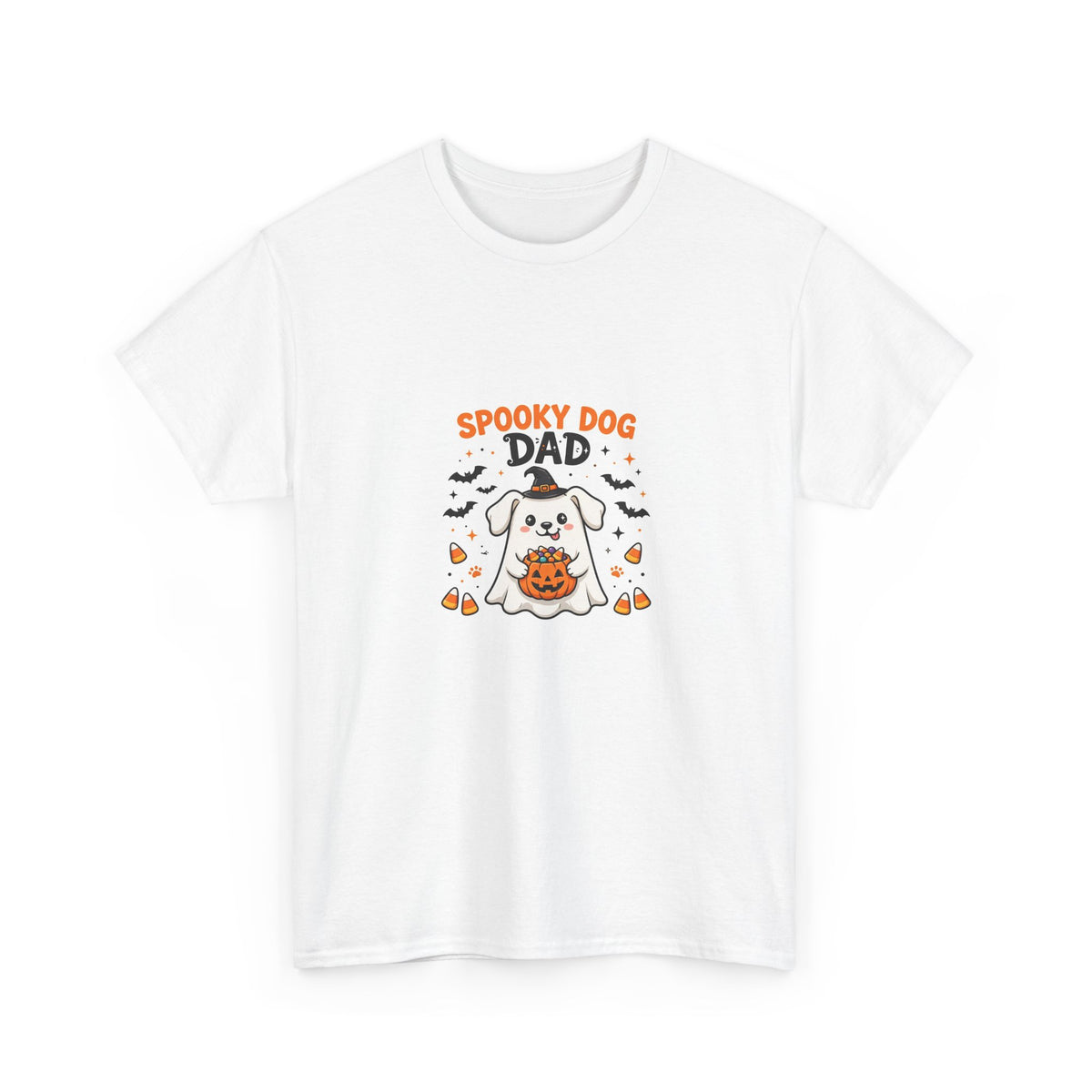 Spooky Dog Dad Halloween T-Shirt - Cute Ghost Dog Tee