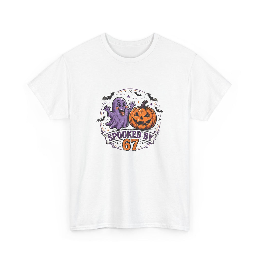 Spooked by 67 Halloween T-Shirt - Ghost and Pumpkin Tee