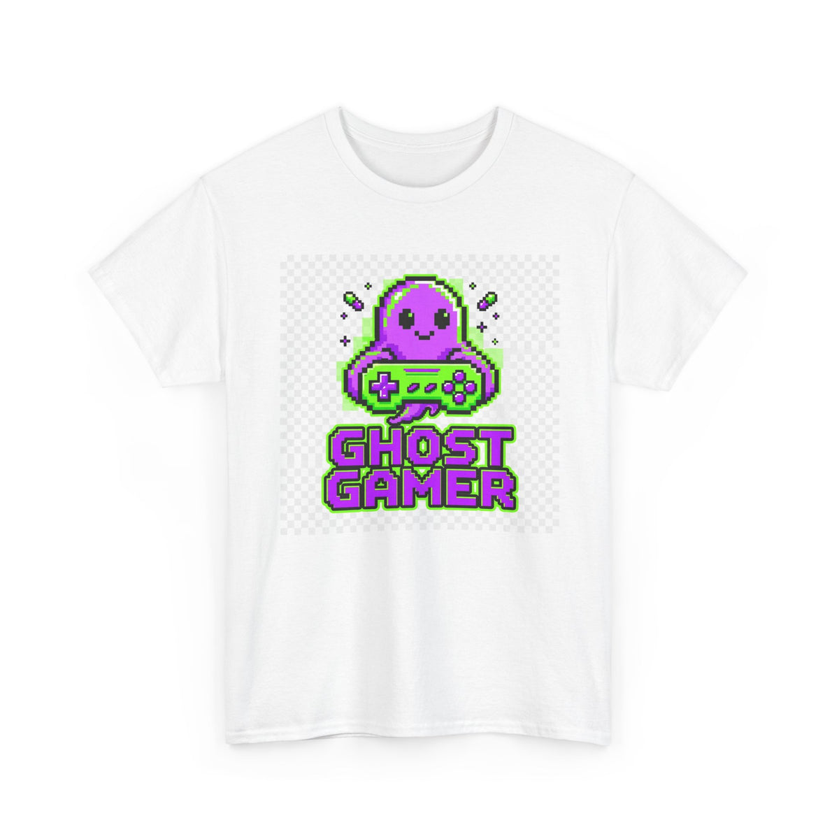 Ghost Gamer Halloween T-Shirt - Retro Pixel Ghost Gaming Tee