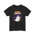 Spooky Auntie Halloween T-Shirt Black - Sassy Witch Ghost Tee