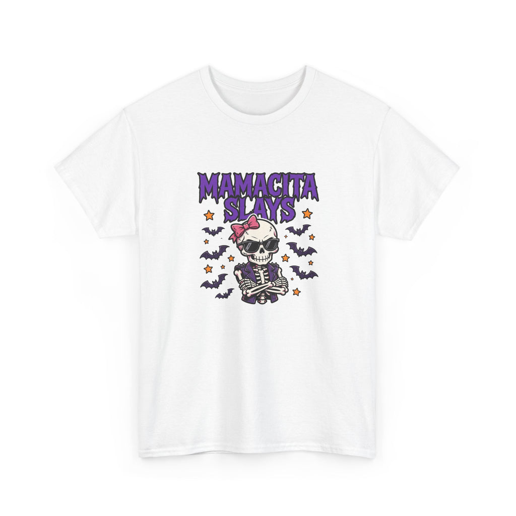 Mamacita Slays Halloween T-Shirt - Badass Skeleton Mamacita Tee