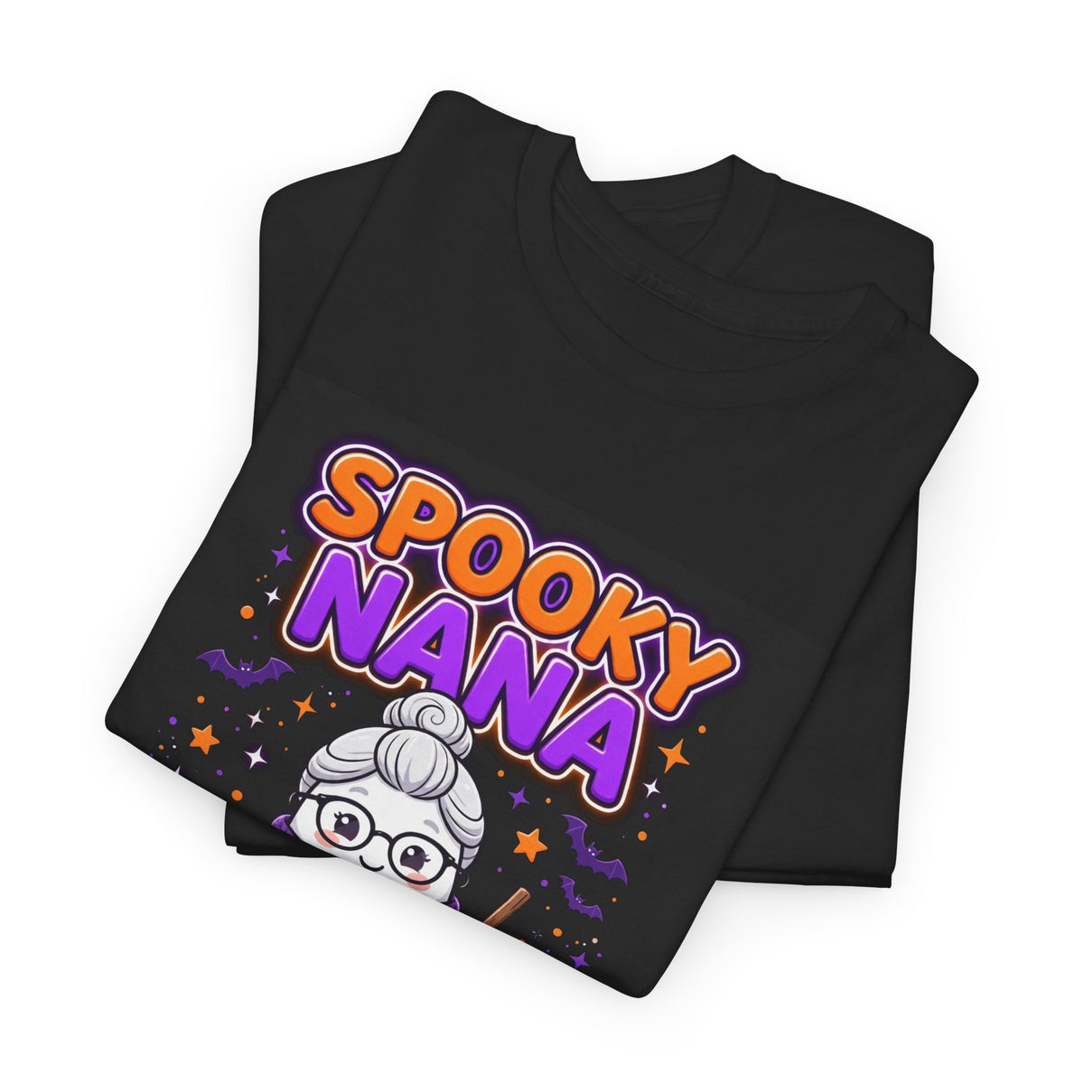 Spooky Nana Halloween T-Shirt Black - Cute Ghost Nana Tee