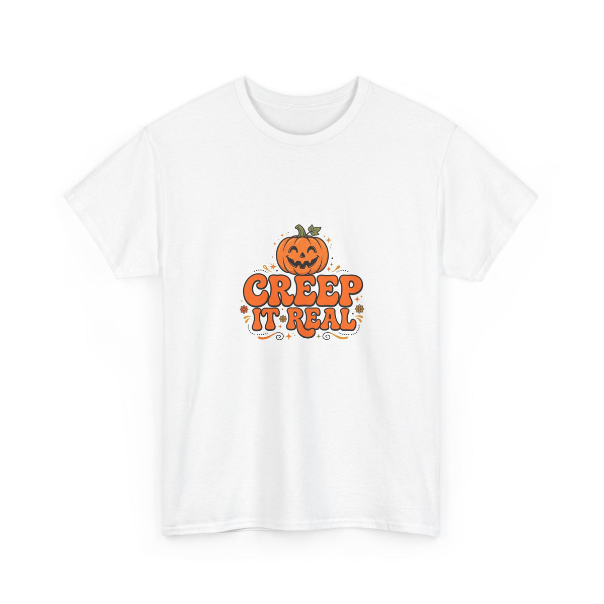 Creep It Real Halloween T-Shirt - Retro Pumpkin Tee