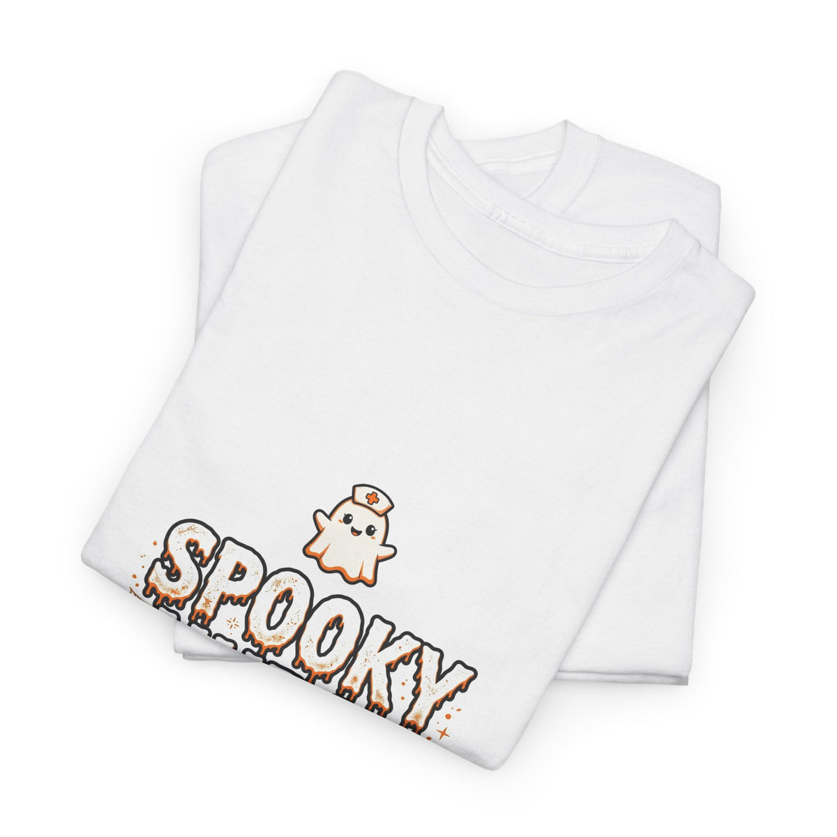Spooky Nurse Halloween T-Shirt - Cute Ghost Nurse Tee